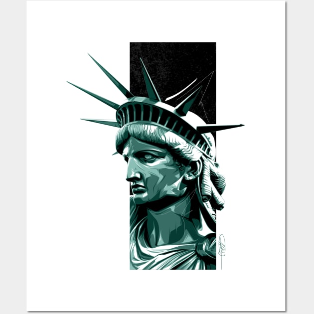 Statue of Liberty Wall Art by Dark Wing Art